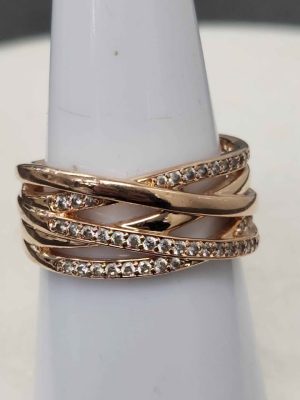 LADIES ROSE GOLD METAL RING #GN388014