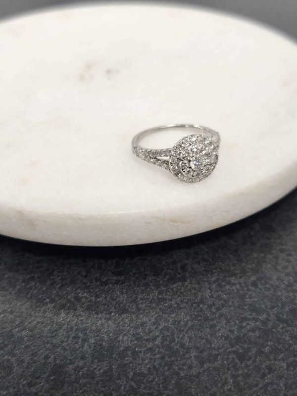 14CT WHITE GOLD DIAMOND CLUSTER RING #GN347415 - Image 7