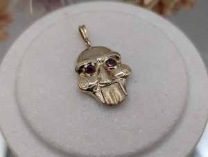 Unisex 9CT Yellow Gold and Ruby Jigsaw Pendant (14.3gms) - BP388208