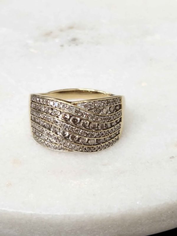 9CT YELLOW GOLD DIAMOND RING @GN387794 - Image 4