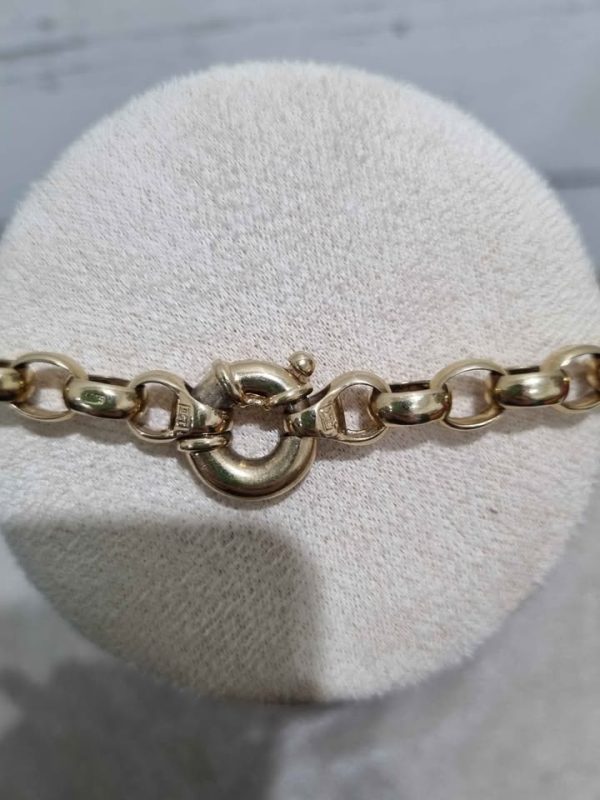 9CT YELLOW GOLD OVAL BELCHER LINK NECKLACE TW384816 - Image 4