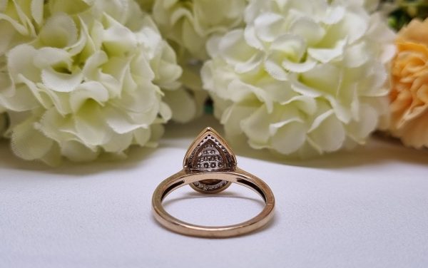 9ct Yellow Gold Pear Cluster Ring TW386620 - Image 5