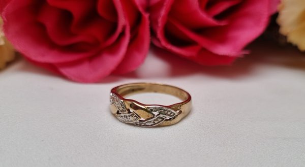 9ct Yellow Gold Weave-Pattern Ring TW378816 - Image 2