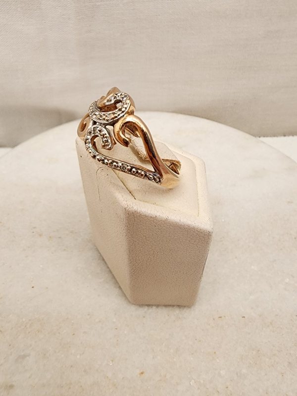 Ladies 9CT Rose Gold and Diamond Statement Ring- IP384752 - Image 12