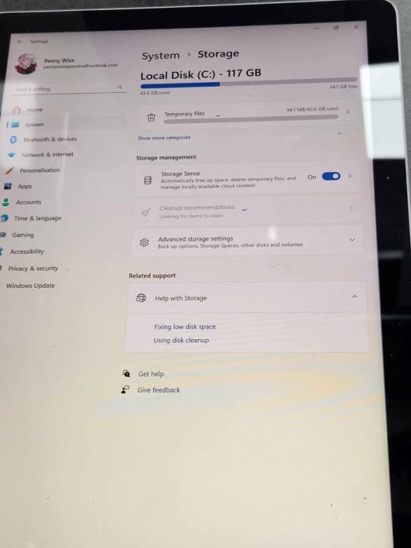 MICROSOFT TABLET WITH CHARGER #GN387793 - Image 9