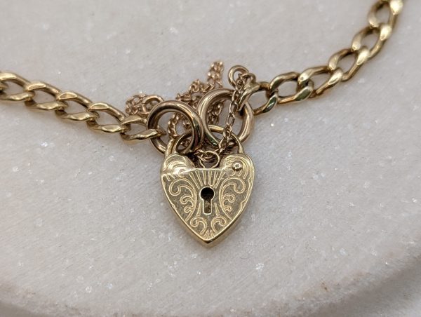 Ladies 9CT Yellow Gold Heart Locket Bracelet (5.1gms) - BP383230 - Image 7