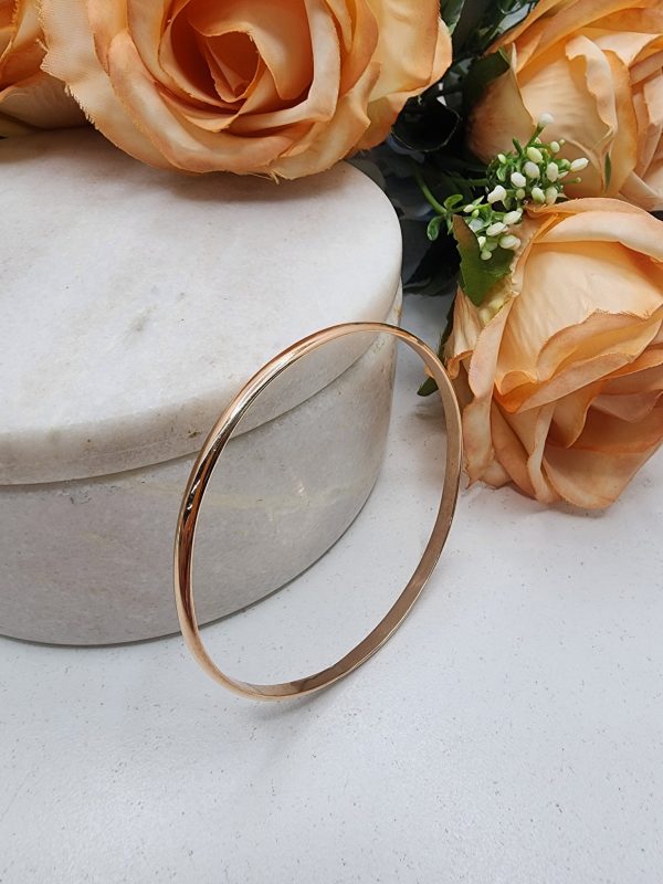 Ladies 9CT Rose Gold Bangle - IP344632 - Image 17