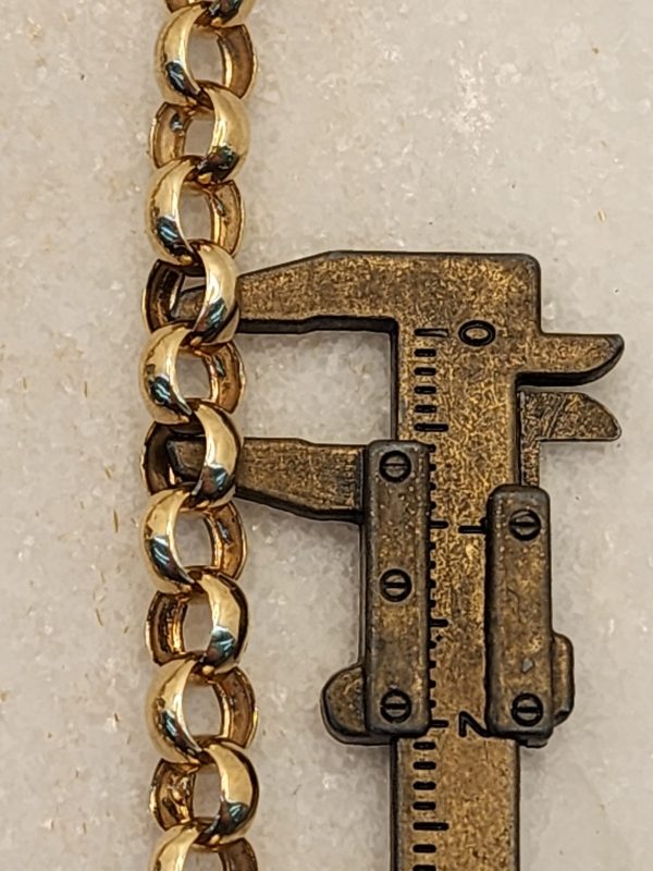 Ladies 9CT Yellow Gold Belcher Bracelet 21.5cm - IP355548 - Image 9