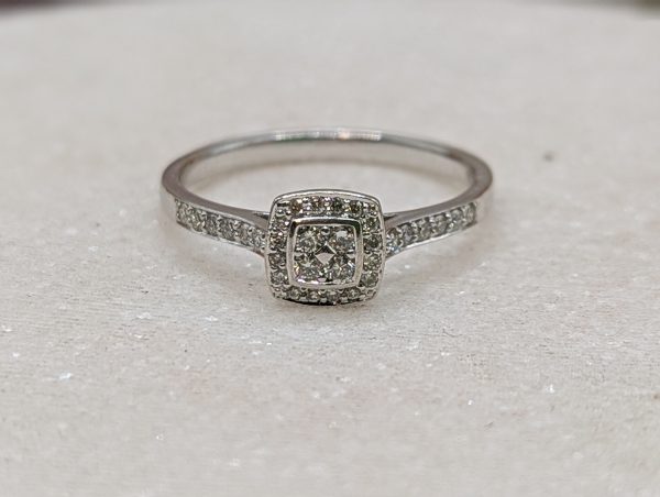 Ladies 9CT White Gold Diamond Ring (1.7gms) - BP365731 - Image 2