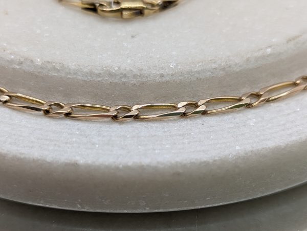 Ladies 9CT Yellow Gold Figaro Chain Necklace (8.9gms) - BP370841 - Image 2