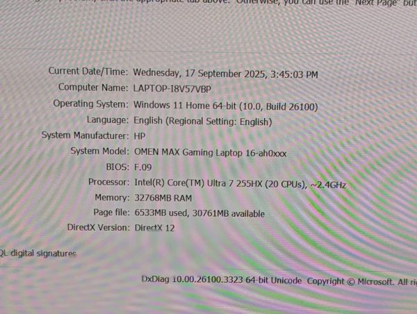 OMEN MAX 16 Gaming Laptop (Intel Ultra 7, 32GB, RTX 5070 Ti) - BP387123 - Image 7