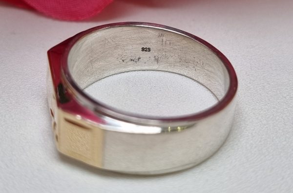 9ct Yellow Gold and Silver Australian Flag Signet Ring TW384663 - Image 4