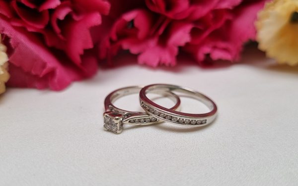 9ct White Gold Bridal Set TW383873 - Image 7