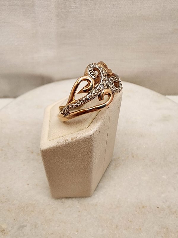 Ladies 9CT Rose Gold and Diamond Statement Ring- IP384752 - Image 13