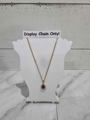 9CT YELLOW GOLD RUBY AND DIAMOND PENDANT TW371054-1
