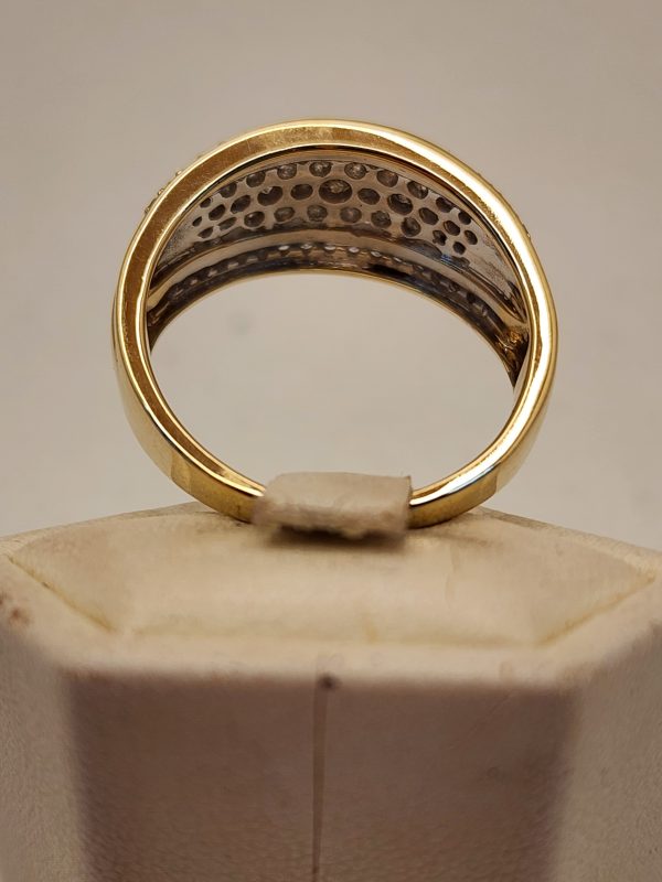 Ladies 10CT Yellow Gold Diamond Cluster Ring - IP382569 - Image 5