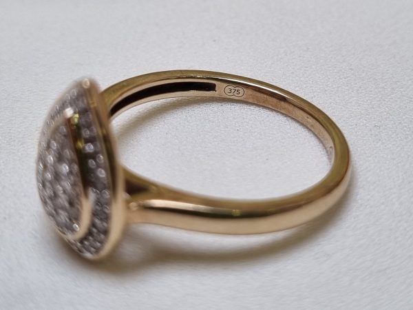 9ct Yellow Gold Pear Cluster Ring TW386620 - Image 4