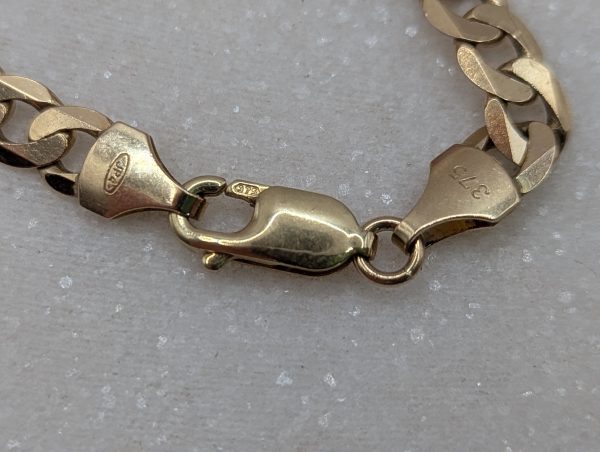 Mens 9CT Yellow Gold Curblink Chain Bracelet (9.1gms) - BP368594 - Image 5