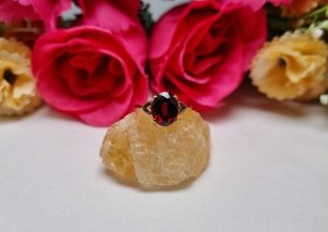 9ct Yellow Gold Solitaire Amber Stone Ring TW378822