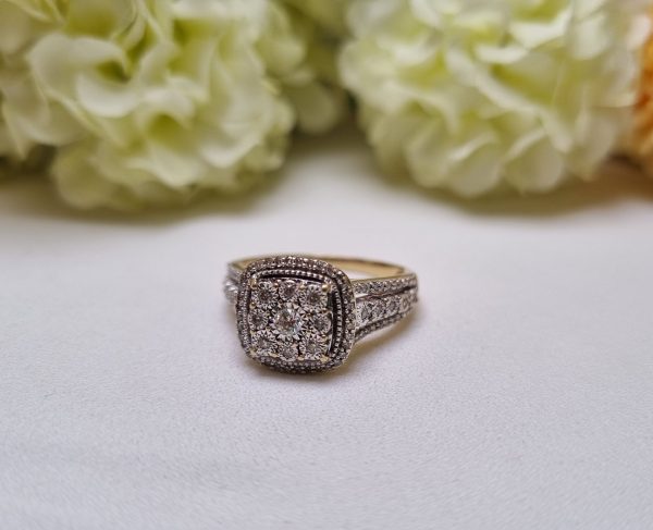 9ct Yellow Gold Cluster Ring TW387861 - Image 6