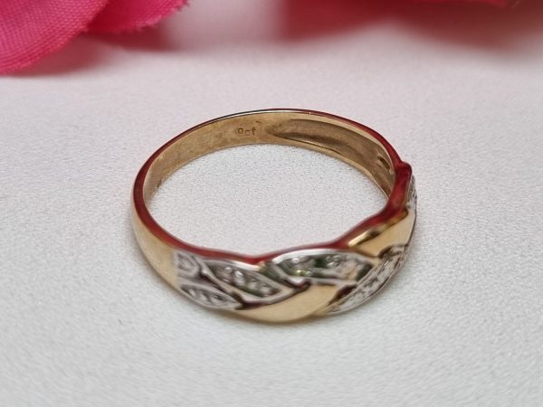 9ct Yellow Gold Weave-Pattern Ring TW378816 - Image 9