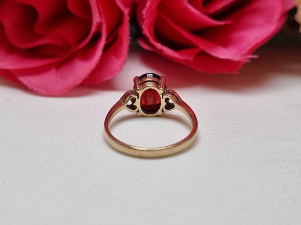 9ct Yellow Gold Solitaire Amber Stone Ring TW378822 - Image 4