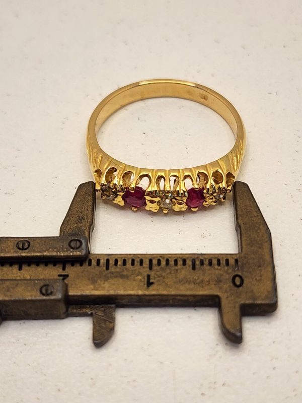 Ladies 14CT Yellow Gold Ring with Rubies and Diamonds Valuated - IP354365 - Image 14