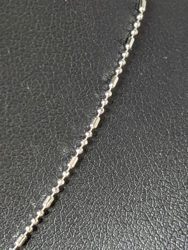 Ladies 18CT White Gold Necklace with Clear Stone Pendant (2.5gms) - BP369109 - Image 3