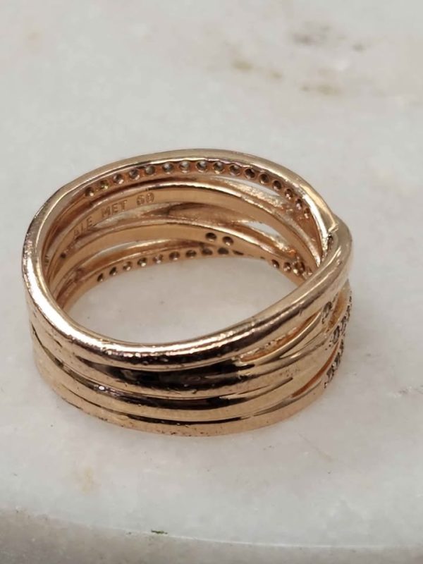 LADIES ROSE GOLD METAL RING #GN388014 - Image 2