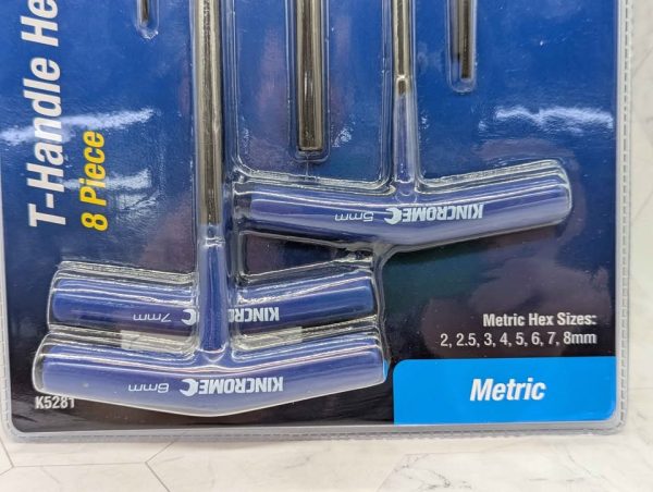 Kinchrome 8 Pce T-Handle Hex Key Set (K5281) - BP388707 - Image 4