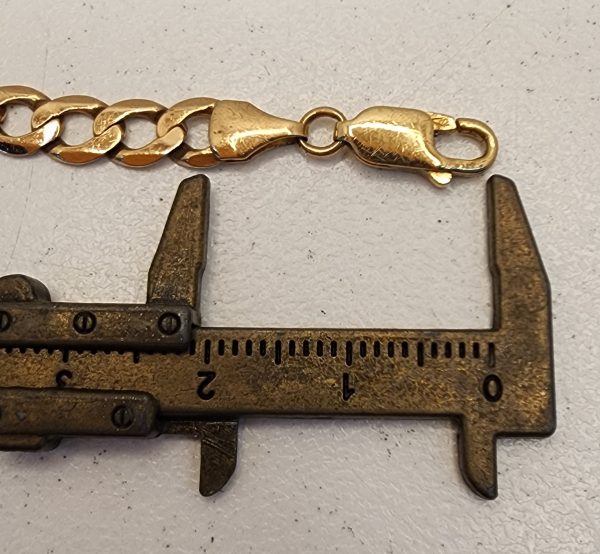 Unisex 9CT Yellow Gold Curb Bracelet - IP354417 - Image 13