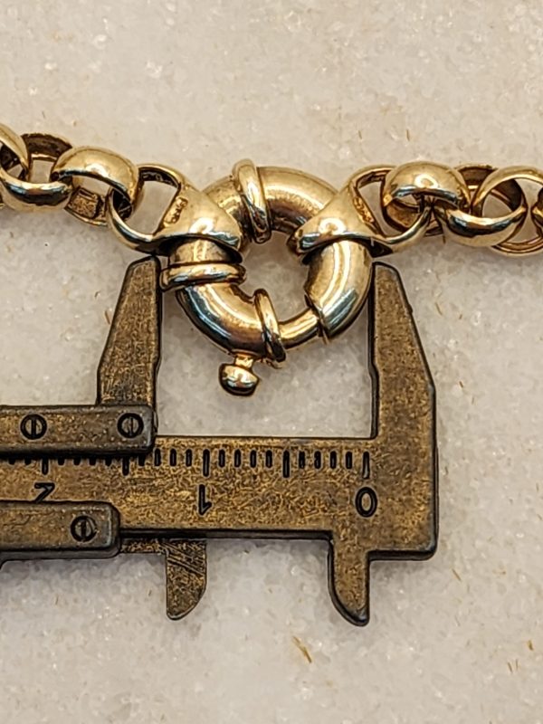 Ladies 9CT Yellow Gold Belcher Bracelet 21.5cm - IP355548 - Image 13