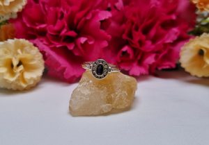 9ct White Gold Blue Stone and Diamond Halo Ring TW375734