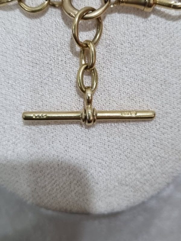 18CT YELLOW GOLD FOB CHAIN NECKLACE TW384815 - Image 12