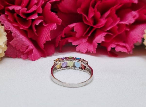 14ct White Gold Multicolour Five Stone Ring TW375840 - Image 4