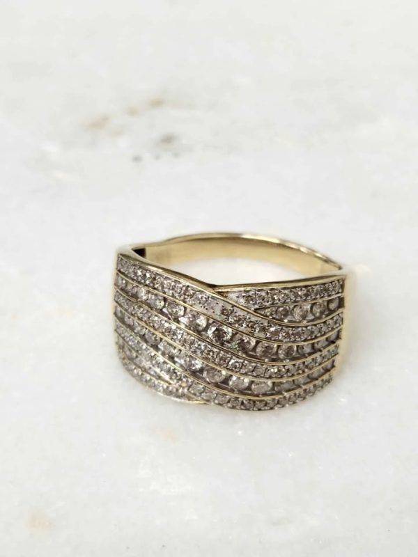 9CT YELLOW GOLD DIAMOND RING @GN387794 - Image 7