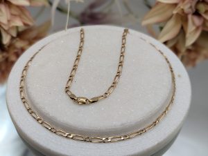 Ladies 9CT Yellow Gold Figaro Chain Necklace (8.9gms) - BP370841