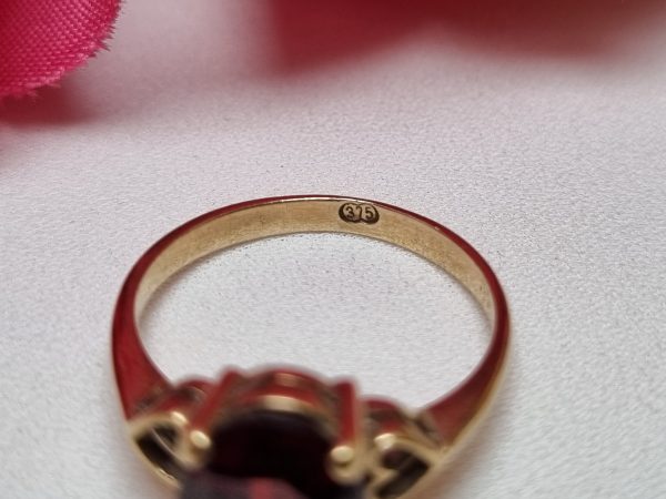 9ct Yellow Gold Solitaire Amber Stone Ring TW378822 - Image 3
