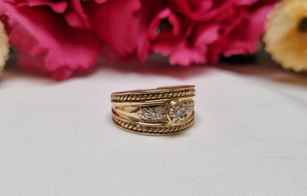 9ct Yellow Gold Diamond Dress Ring TW384472 - Image 3