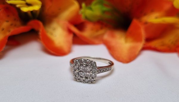 9ct White Gold Cluster Ring TW376651 - Image 6