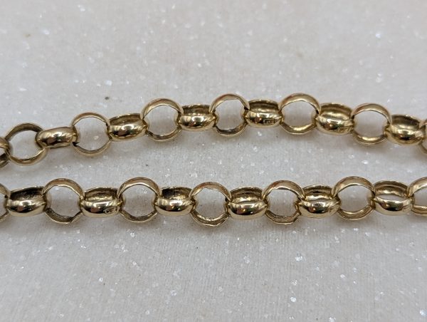 Ladies 9CT Yellow Gold Belcher Chain Heart Locket Bracelet (10.7gms) - BP383232 - Image 2