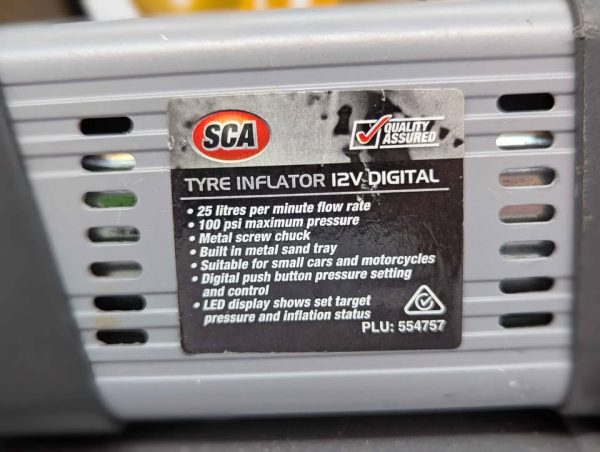 SCA 12V Digital Tyre Inflator - BP388936 - Image 3