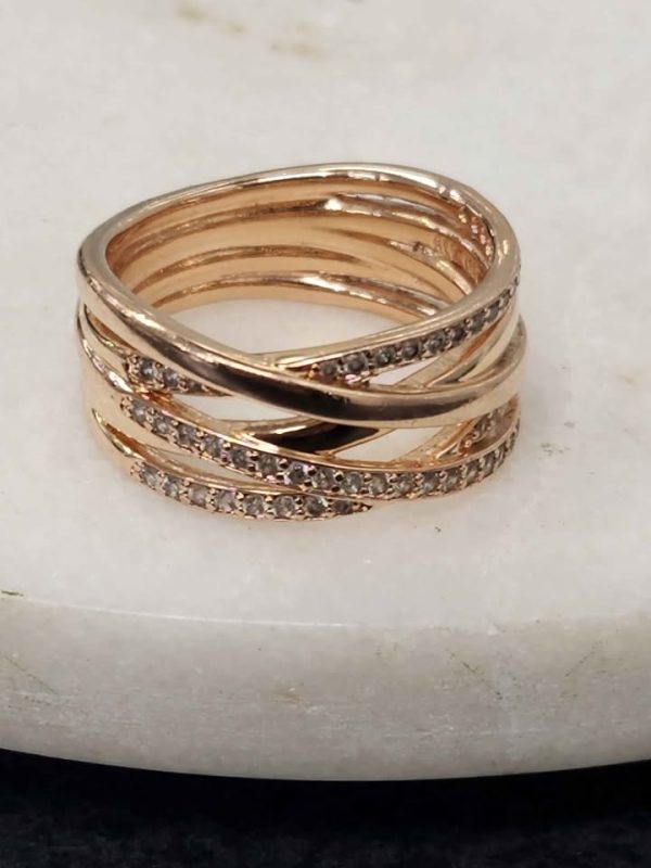 LADIES ROSE GOLD METAL RING #GN388014 - Image 10