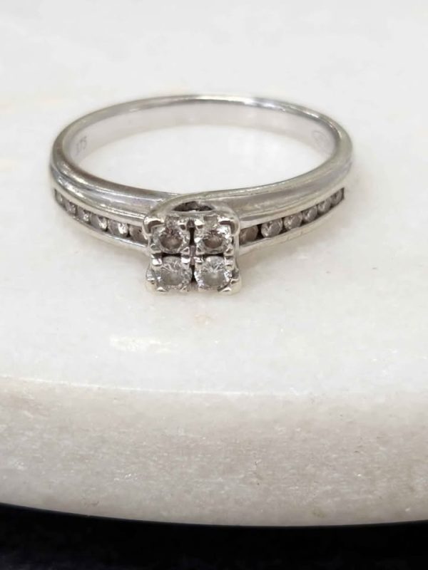 9CT WHITE GOLD DIAMOND RING #GN387417 - Image 18