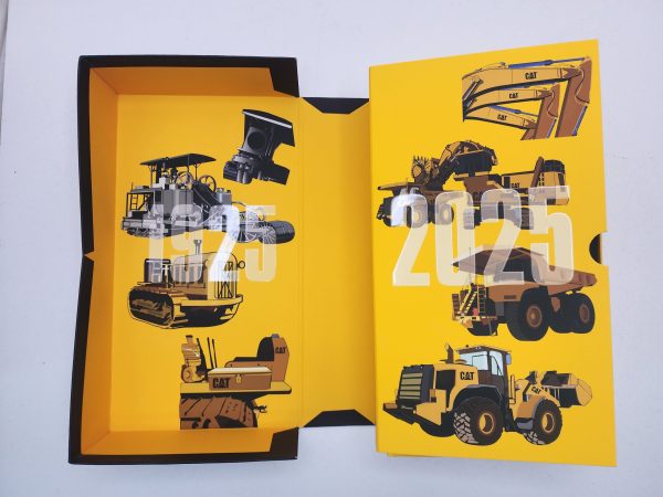 Caterpillar 100 Year Anniversary Metal Coaster Set and Stand w/ Display Box - IP388951 - Image 12