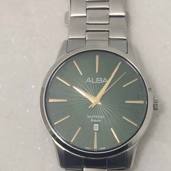 MENS GREEN ALBA WATCH SILVER #GN369876 - Image 4