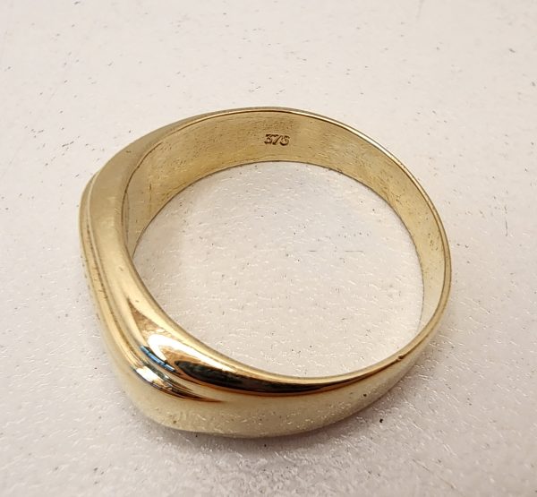 Men's 9CT Yellow Gold Illusion Signet Ring - IP381712 - Image 11