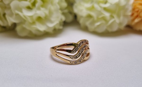 9ct Yellow Gold Channel Set Weave Ring TW370879 - Image 8