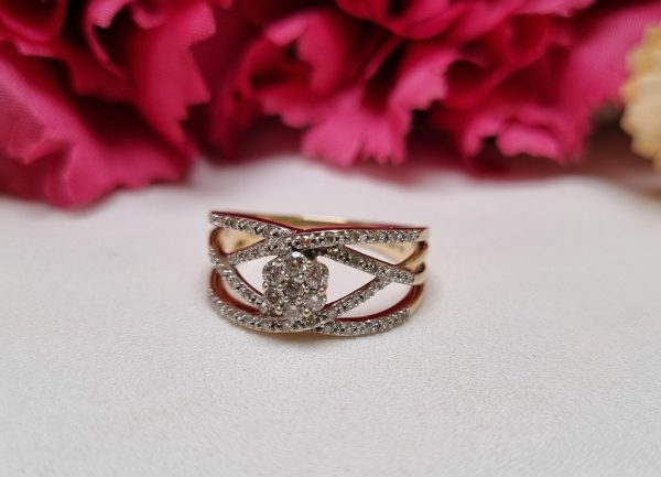 10ct Yellow Gold Channel/Cluster Dress Ring TW369725 - Image 7