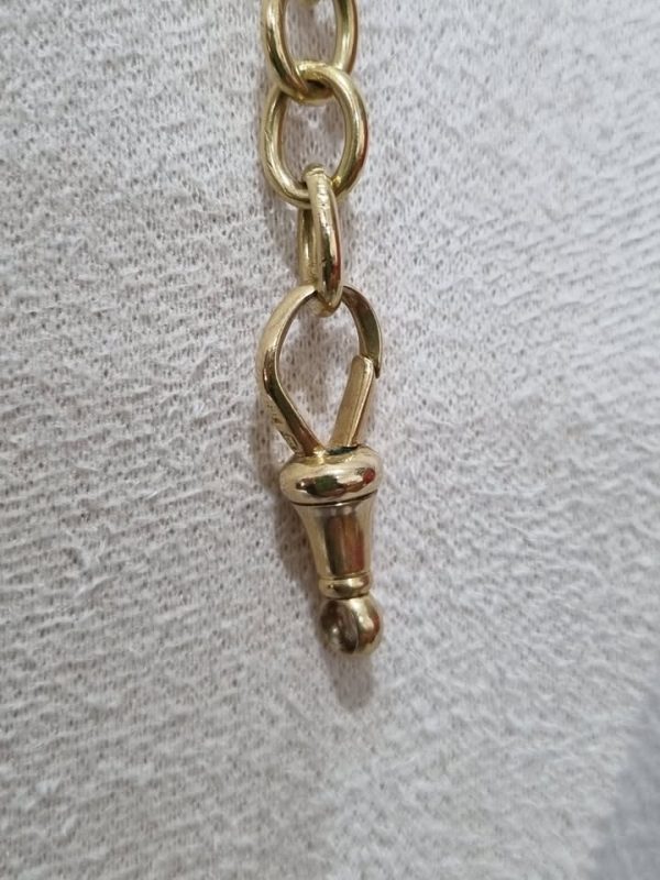 18CT YELLOW GOLD FOB CHAIN NECKLACE TW384815 - Image 10